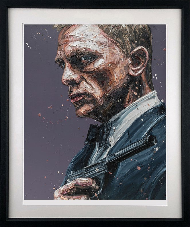 007 Framed Print on Paper by Artist Paul Oz 