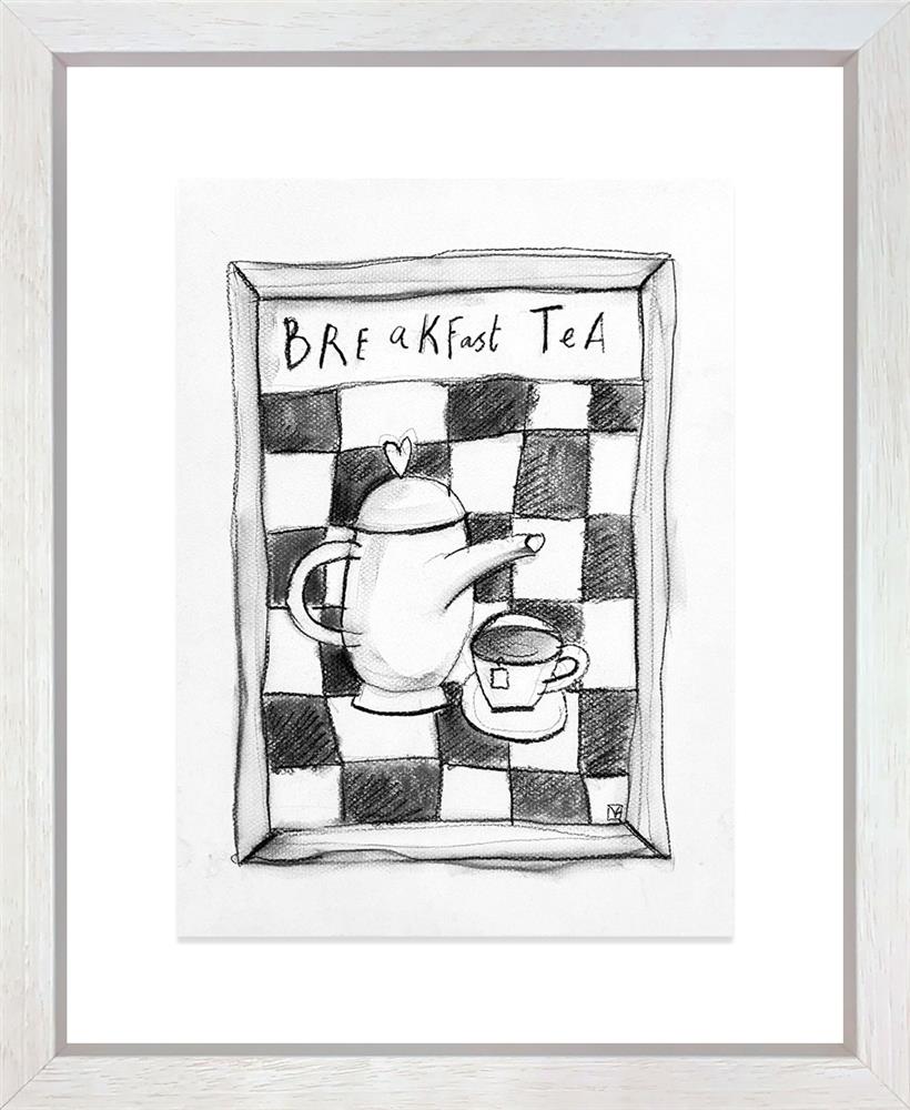 Breakfast Tea - Charcoal Study by Michael Abrams