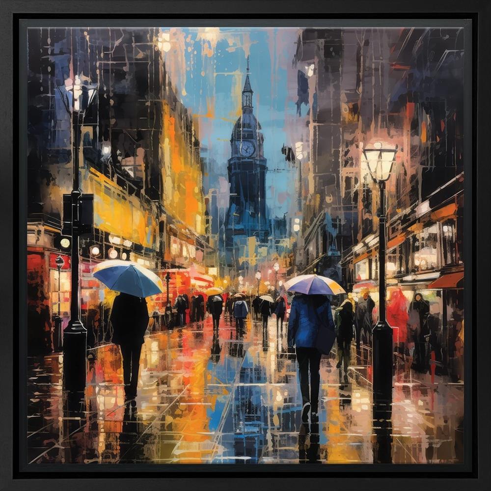 City Lights In The Rain by Leander