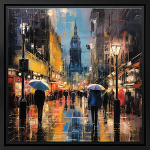 City Lights In The Rain by Leander