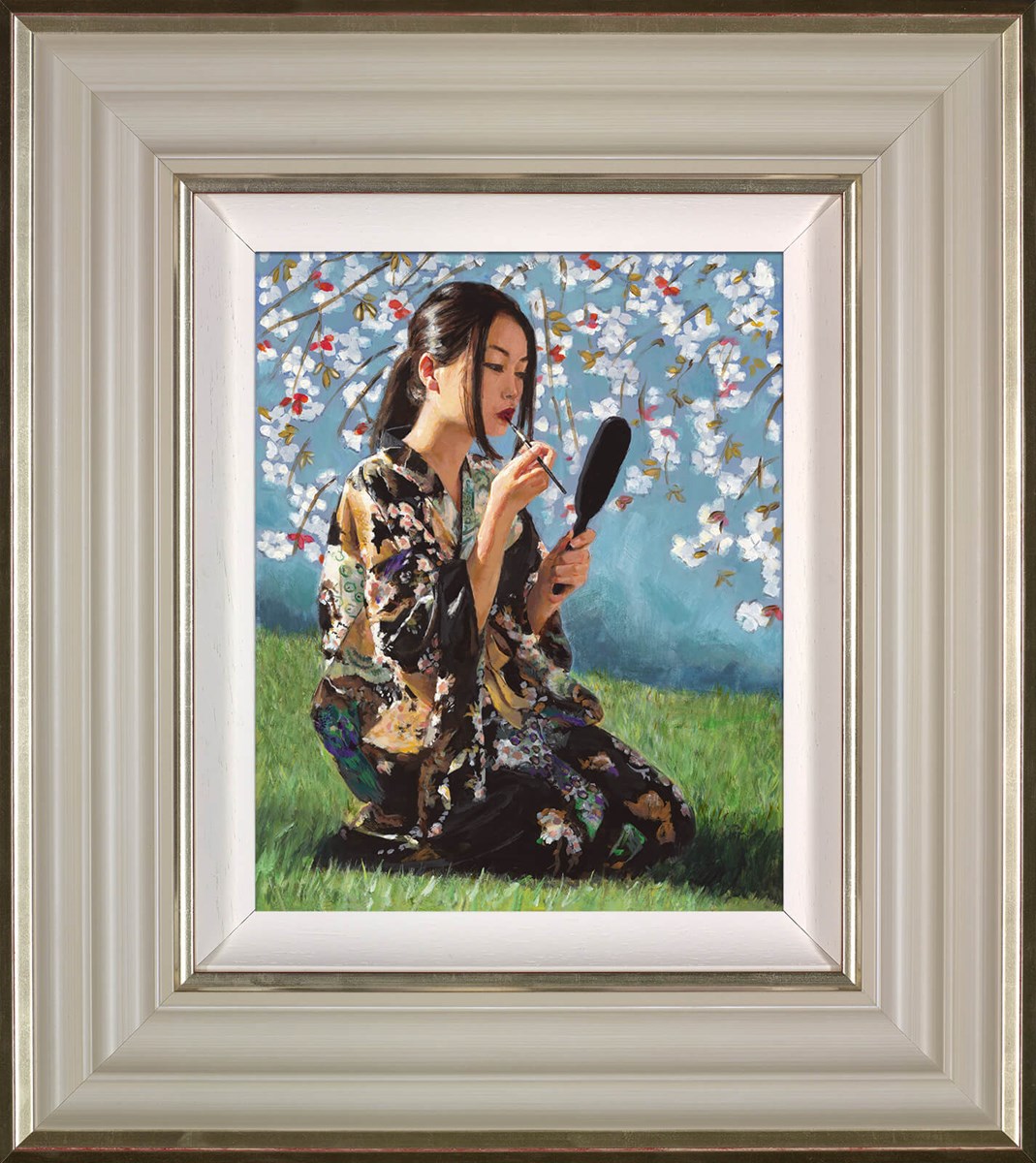 Geisha with White Flowers II