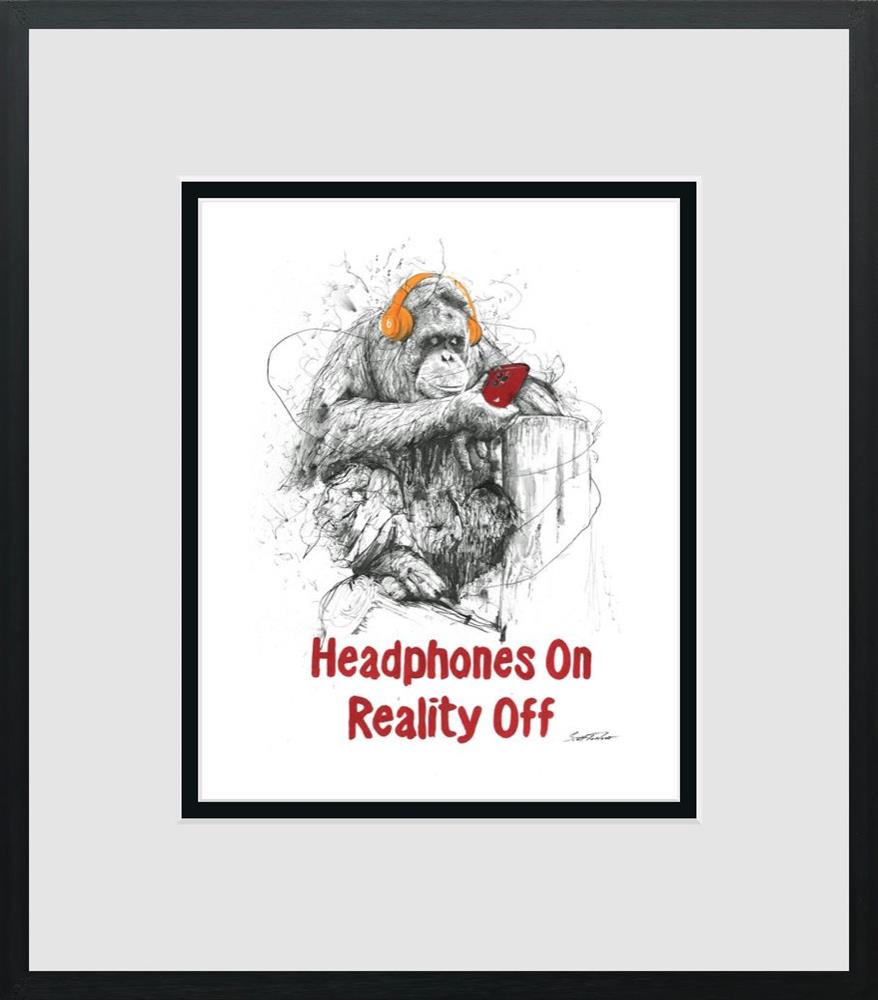 Headphones On, Reality Off - Miniature by Scott Tetlow
