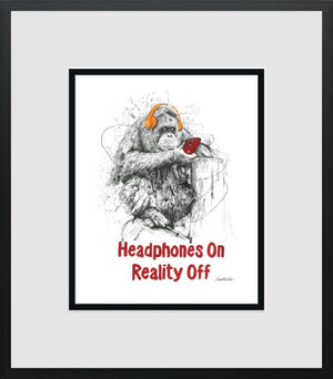 Headphones On, Reality Off - Miniature by Scott Tetlow