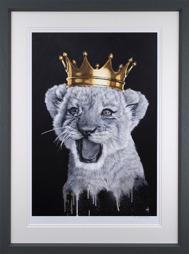 I Just Can't Wait To Be King Framed Print on Paper by Artist Dean Martin (The Mad Artist)