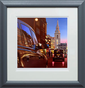 London Dusk Reflection Framed Print on Paper by Artist Neil Dawson