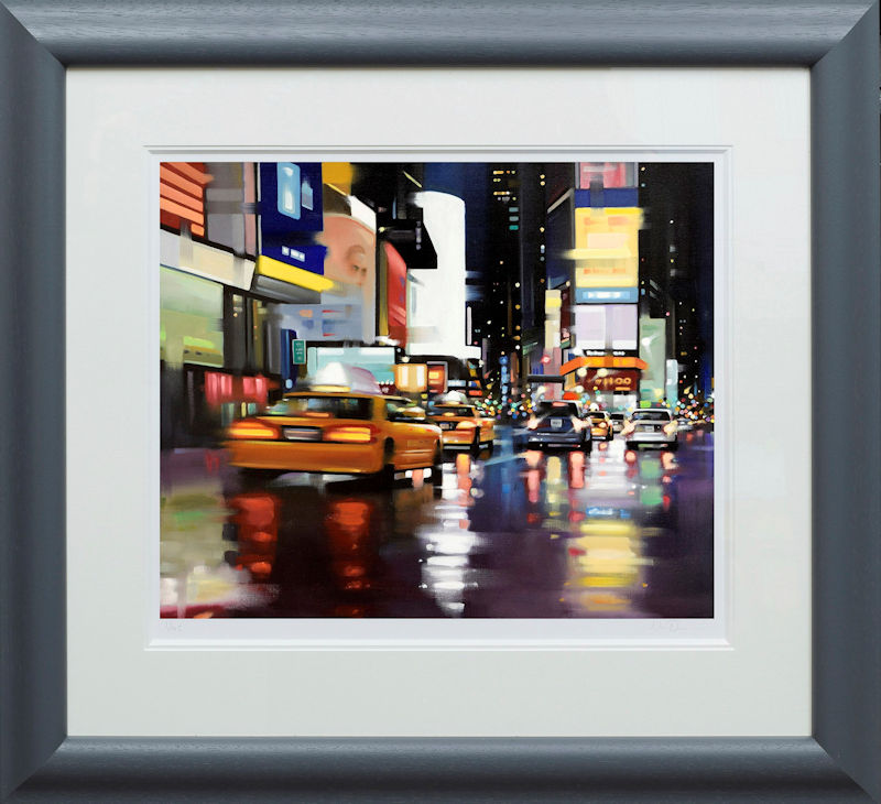 New York City Motion Framed Print on Paper by Artist Neil Dawson