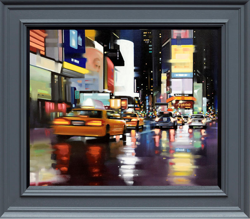 New York City Motion Framed Canvas Print on Board by Artist Neil Dawson