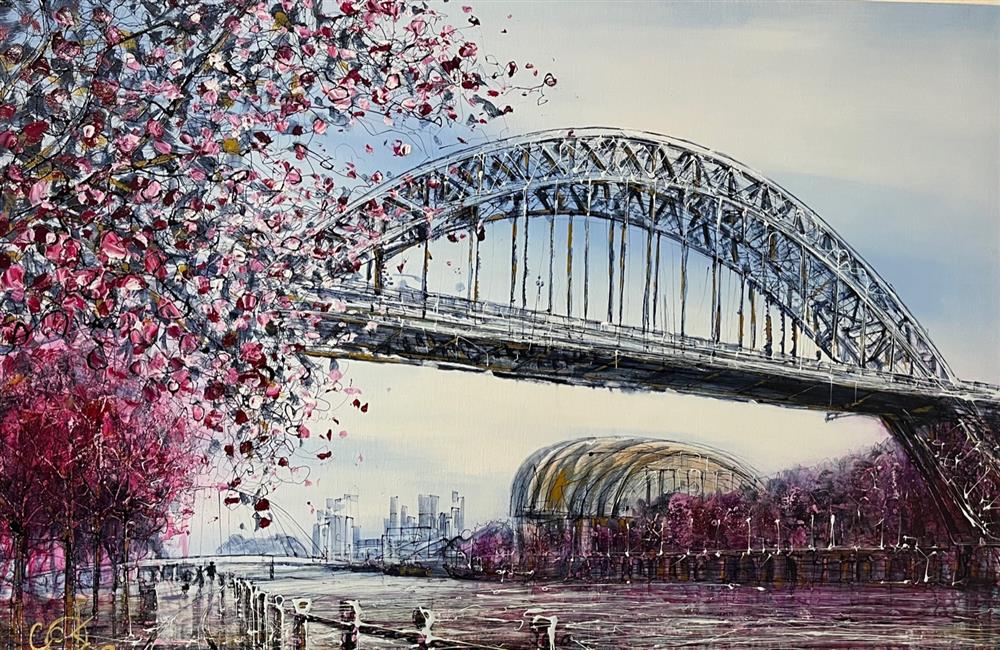 Newcastle Past And Present - Deluxe Box Canvas by Nigel Cooke