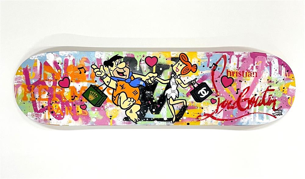The Flinstone Love - Skatedeck by Emily Crook