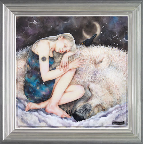 The Snow Queen Framed Mixed Media Print by Artist Kerry Darlington