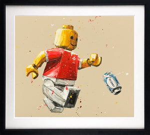 A Lego Wyn Jones Framed Print on Paper by Artist Paul Oz