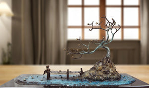 A Light In The Storm Limited Edition Bronze Sculpture by Artist Mackenzie Thorpe 