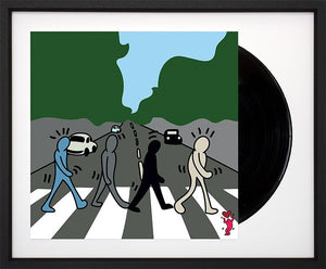 Abbey Road Framed Mixed Media Print on Paper by Artist Tboy