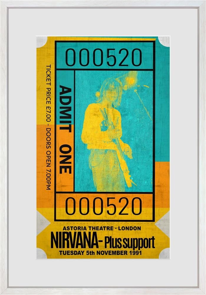 Admit One - Nirvana Framed Limited Edition Print on Paper by Artist Linda Charles