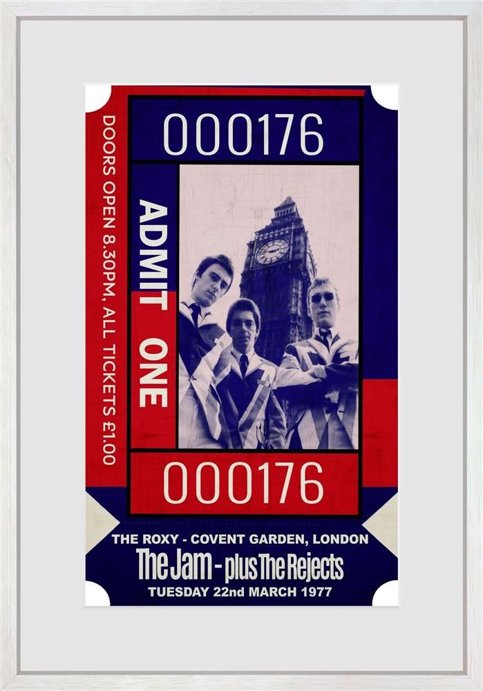 Admit One - The Jam Framed Limited Edition Print on Paper by Artist Linda Charles