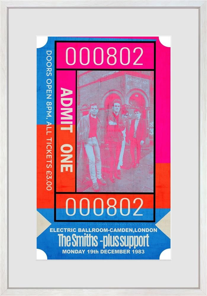 Admit One - The Smiths Framed Limited Edition Print on Paper by Artist Linda Charles