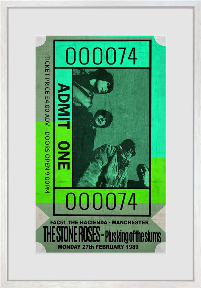 Admit One - The Stone Roses Framed Limited Edition Print on Paper by Artist Linda Charles