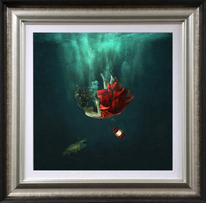 Adrift Framed Signed Limited Edition Print on Paper by Artist Michelle Mackie