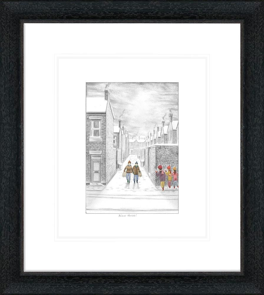 After Three Signed Framed Limited Edition Print on Paper by Artist Leigh Lambert