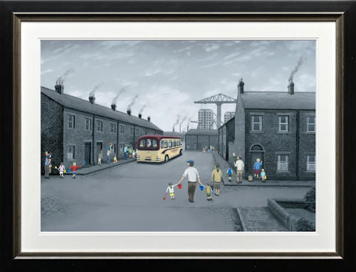 All Aboard For The Seaside Framed Print on Paper by Artist Leigh Lambert