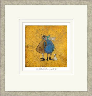 All I Need Is You And You Signed Framed Limited Edition Print on Paper by Artist Sam Toft