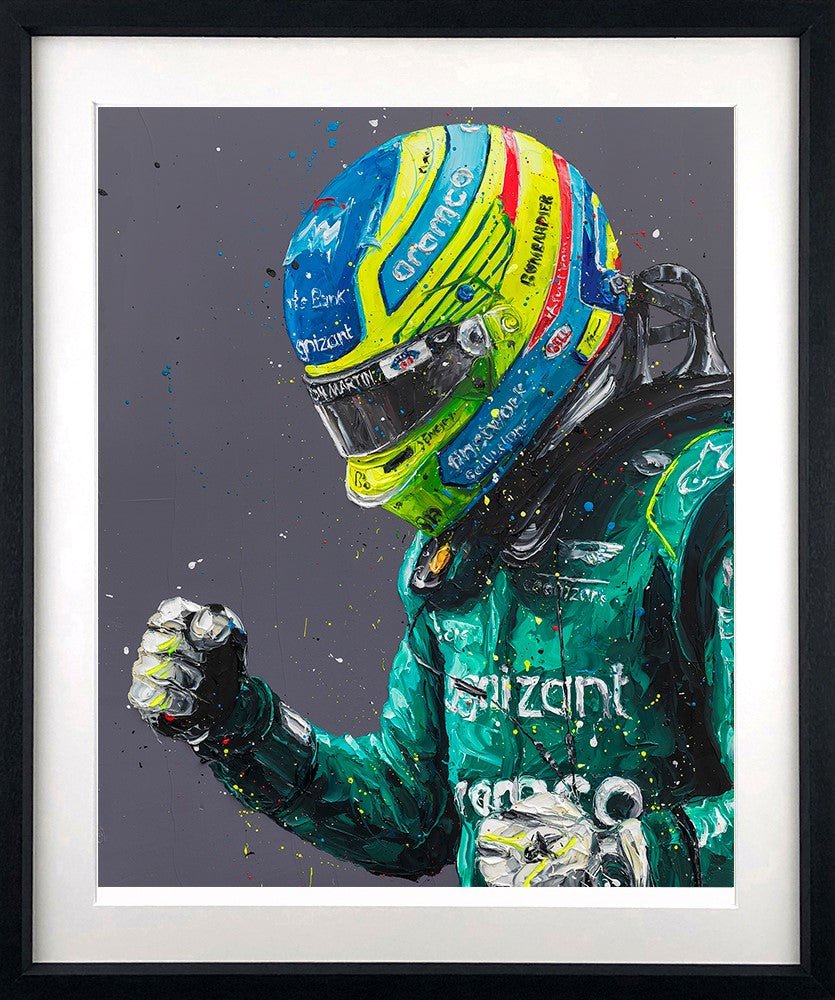 Alonso 2023 Framed Print on Paper by Artist Paul Oz