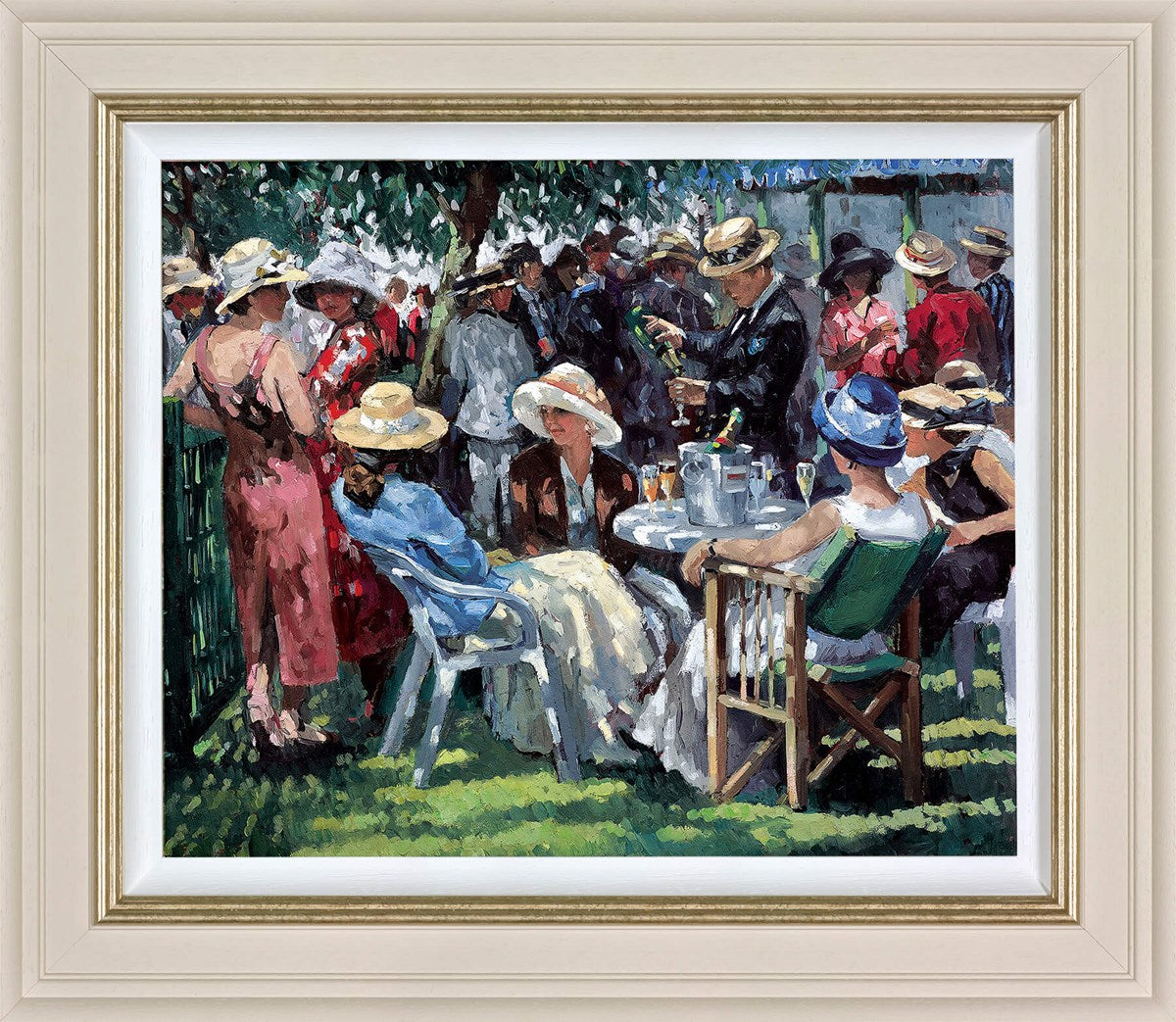 An Elegant Gathering Framed Limited Edition Canvas on Board by Artist Sherree Valentine-Daines