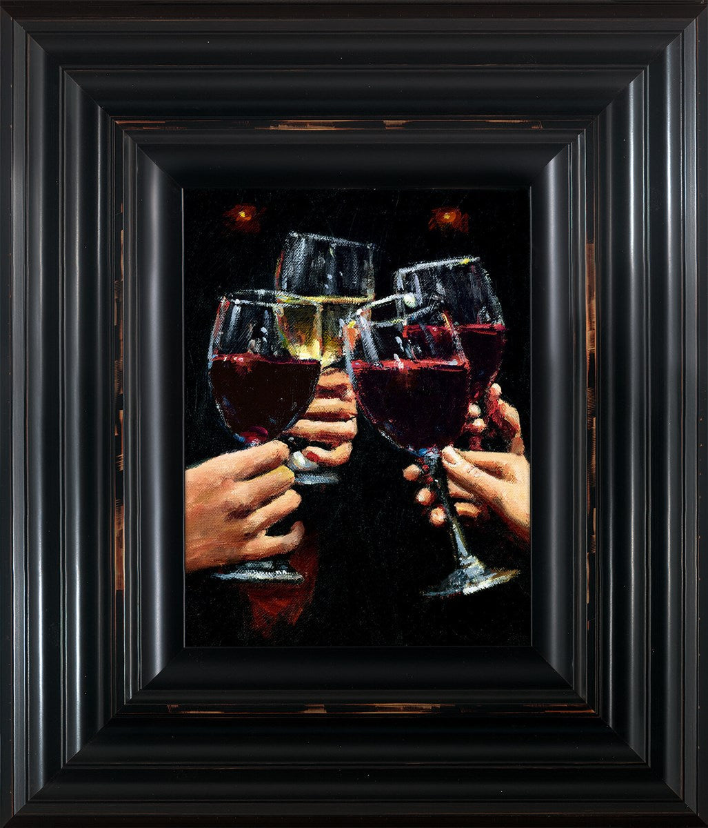 An Evening Together Framed Print on Board By Artist Fabian Perez