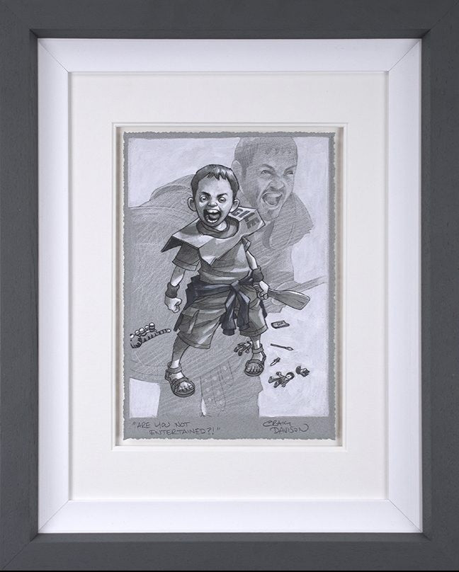 Are You Not Entertained Framed Signed Limited Edition Print on Paper by Artist Craig Davison