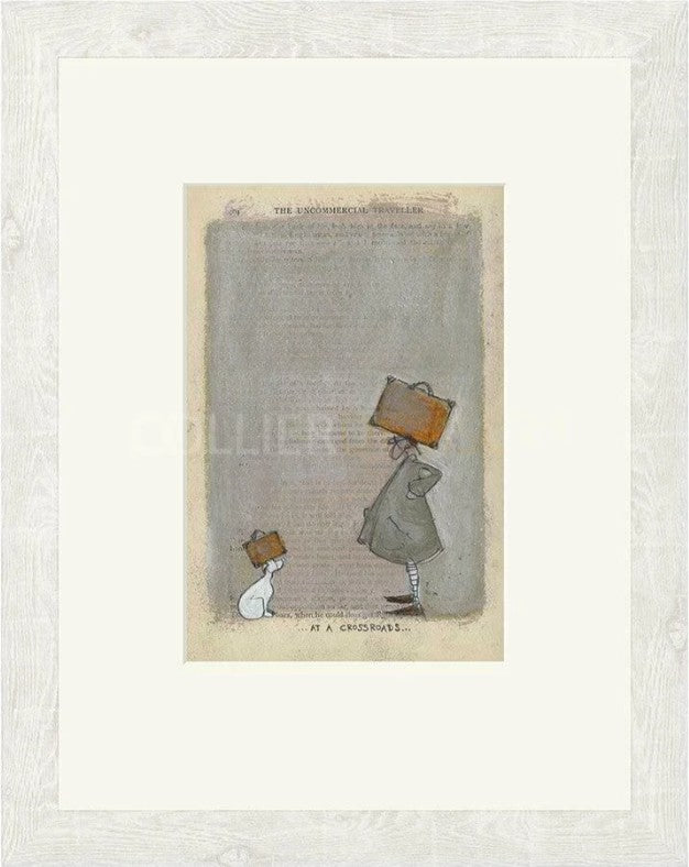 At A Crossroads Signed Framed Limited Edition Print on Paper by Artist Sam Toft