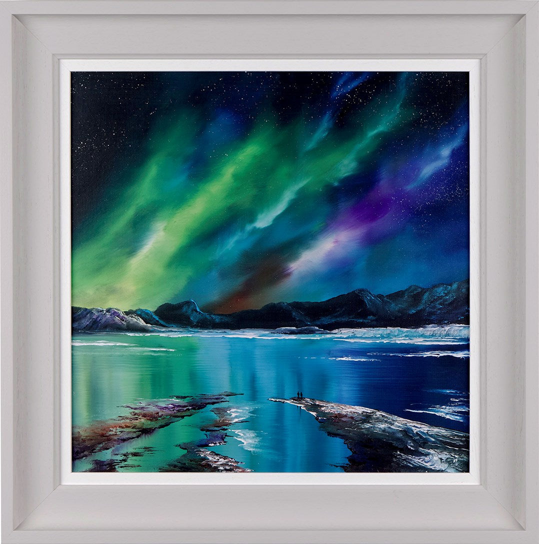 Aurora Skies Framed Signed Limited Edition Canvas on Board by Artist Philip Gray