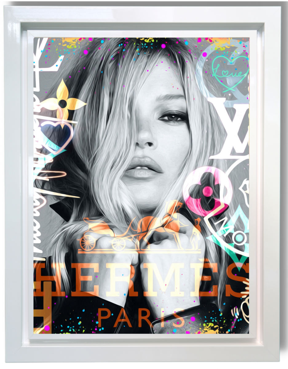 Baby Love Kate Moss Framed Print on Board by Artist #Onelife