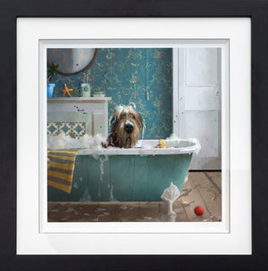 Bath Time Framed Print on Paper by Artist Stephen Hanson