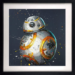 BB8 Framed Print on Paper by Artist Paul Oz