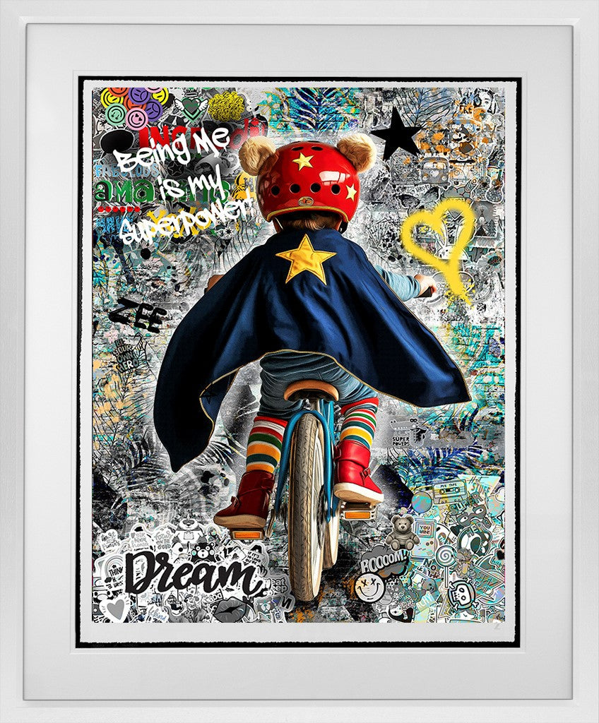 Being Me Is My Superpower Framed Print on Paper by Artist Zee