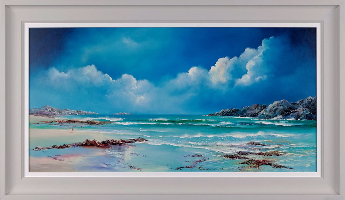 Beyond The Shore Framed Signed Limited Edition Canvas on Board by Artist Philip Gray