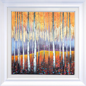 Birch Forest II Framed Limited Edition Print on Paper by Artist Dale Bowen