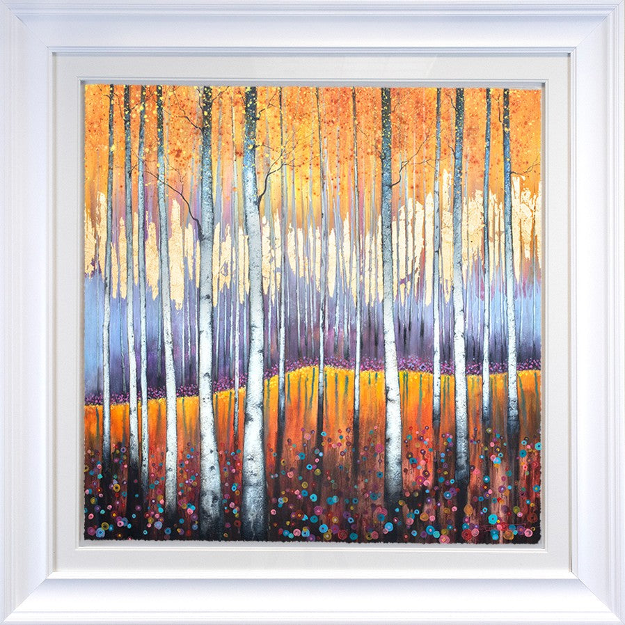 Birch Forest II Framed Limited Edition Print on Paper by Artist Dale Bowen