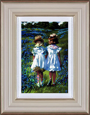 Bluebell Meadow Framed Canvas on Board by Sherree Valentine Daines