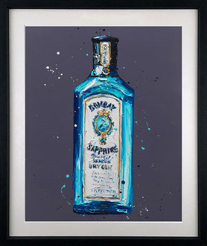 Bombay Sapphire Framed Print on Paper by Artist Paul Oz