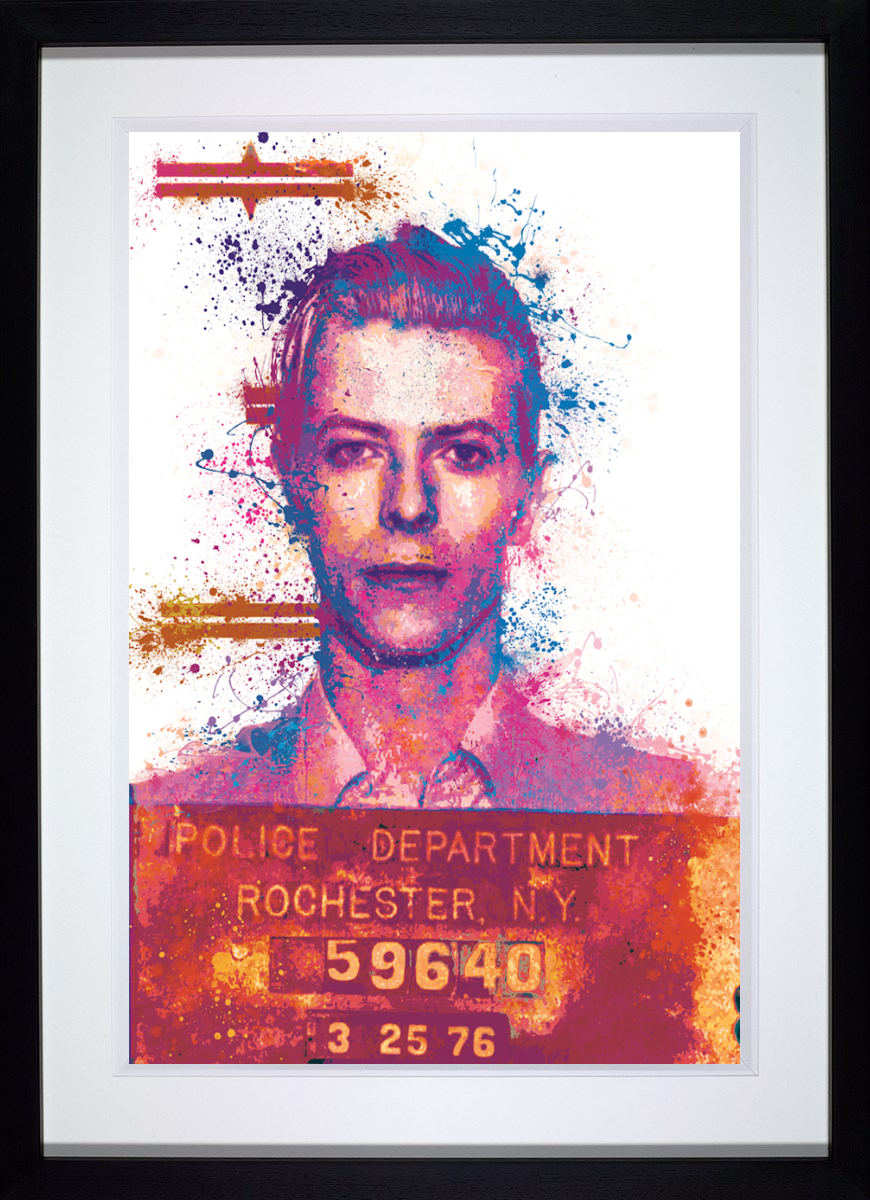 Bowie - Mugshot Print by Artist Daniel Mernagh