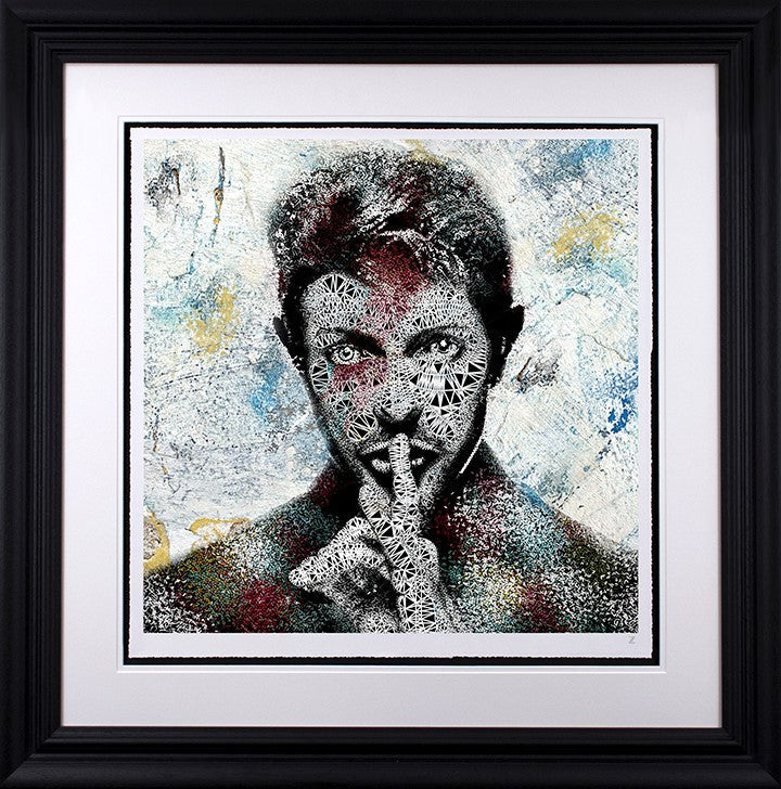 Bowie Framed Print on Paper by Artist Zee