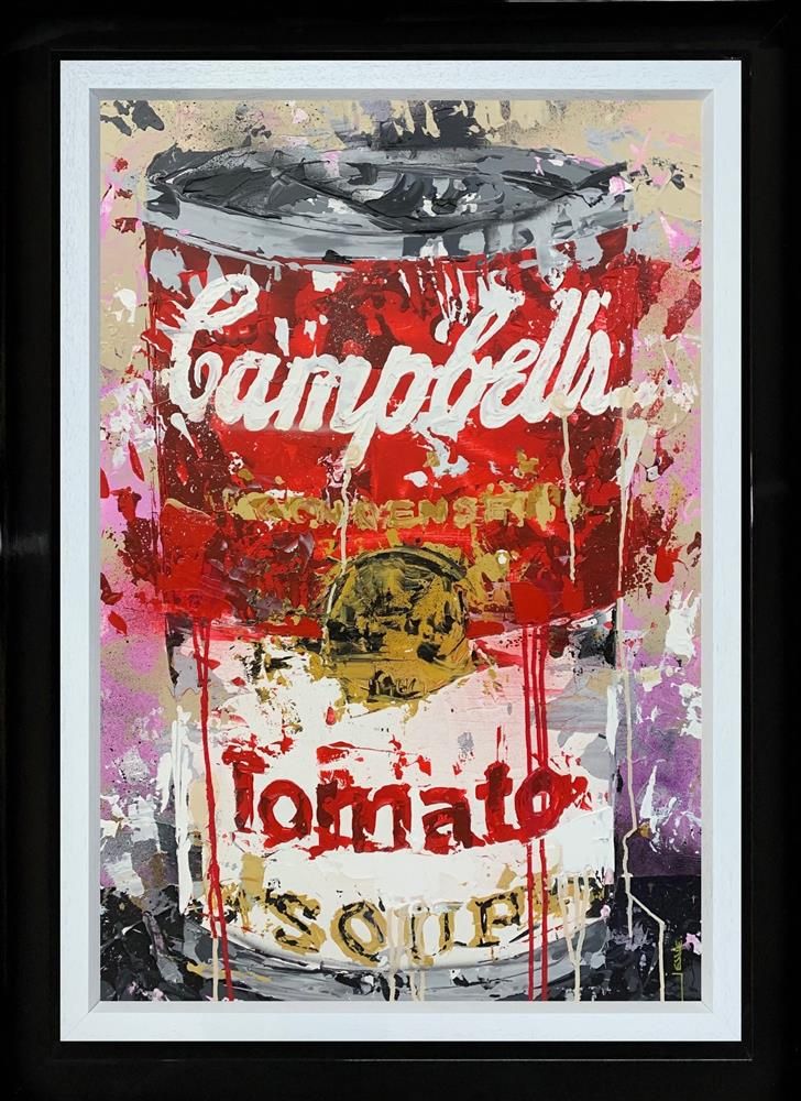 Campbell Soup Framed Canvas Studio Edition by Artist Jessie Foakes