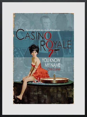 Casino Royale 2006 Framed Print on Paper by Artist Linda Charles