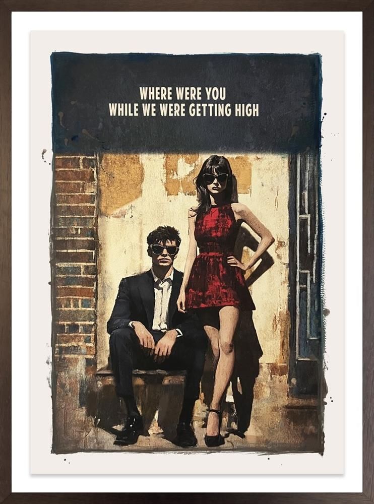 Champagne Supernova Remastered Framed Limited Edition Print on Paper by Artist Linda Charles