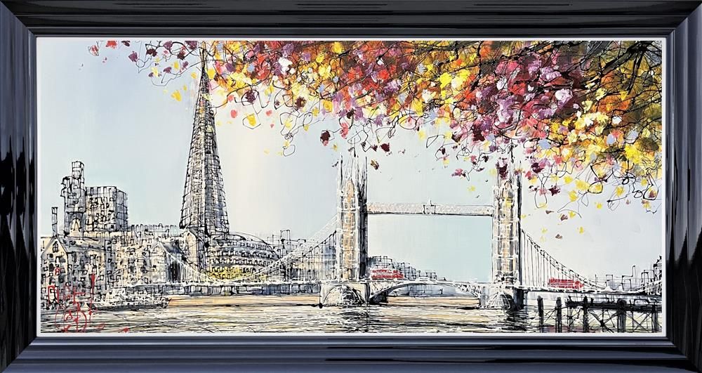 City Serenity Framed Canvas on Board by Artist Nigel Cooke