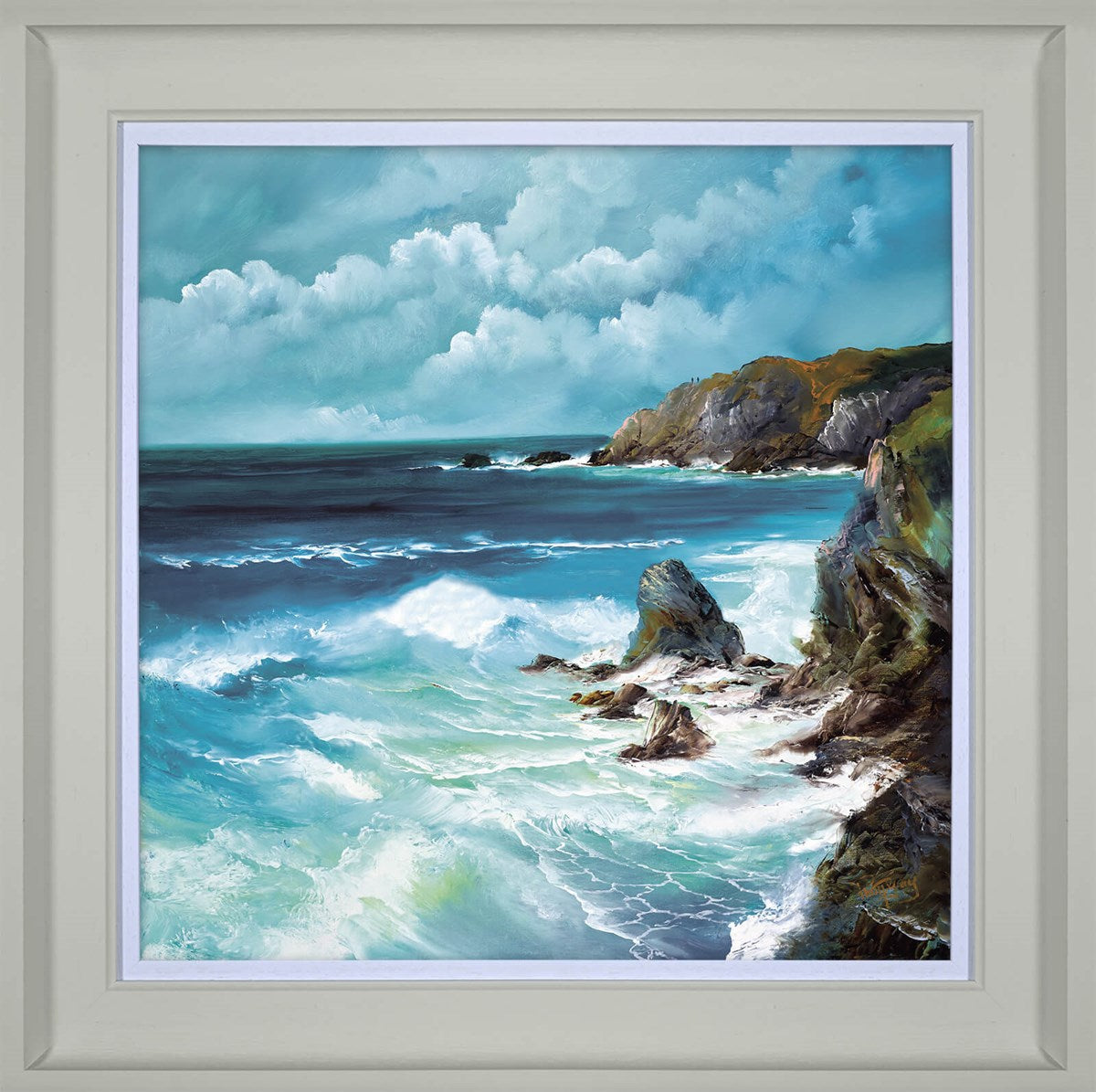 Coastal Charm Framed Limited Edition Print on Board by Artist Philip Gray