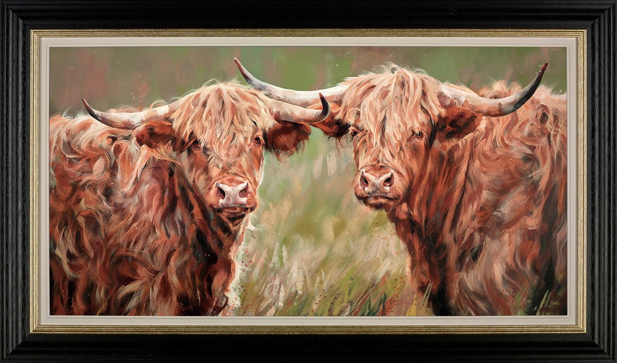 Companions Framed Canvas on Board by Artist Debbie Boon