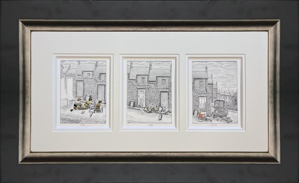 Crash, Bang, Wallop, Sketch Framed Print on Paper by Artist Leigh Lambert