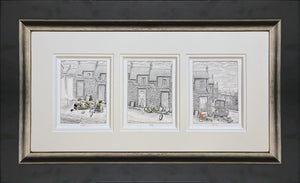 Crash, Bang, Wallop, Sketch Framed Print on Paper by Artist Leigh Lambert